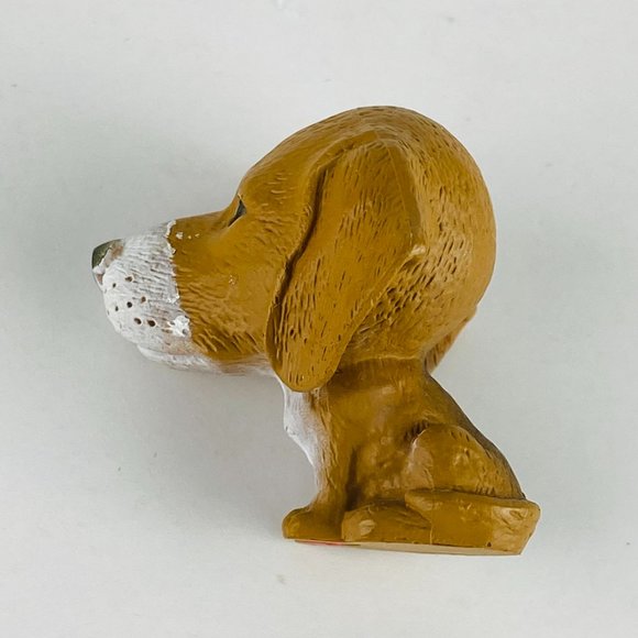 Miniature Puppy Dog Beagle Toy Figure Exaggerated Head Tiny Body Pretend Play - Picture 6 of 6